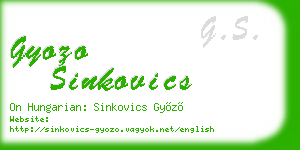 gyozo sinkovics business card