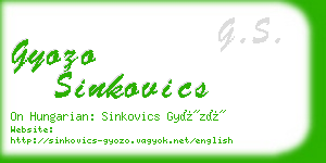 gyozo sinkovics business card